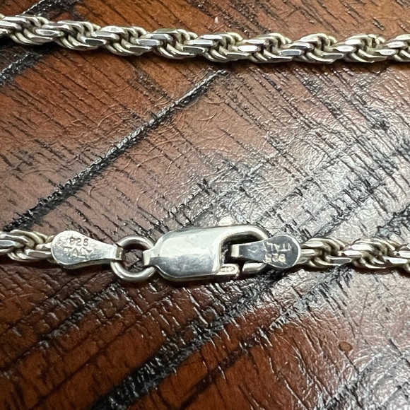 36” Sterling Silver 2mm Rope Chain - Picture 7 of 7
